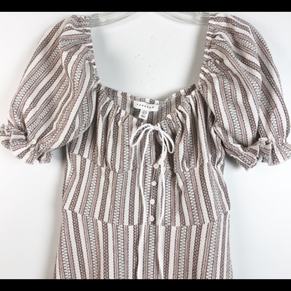 ✨ NWT TOPSHOP striped print mini dress 6 - Picture 6 of 9